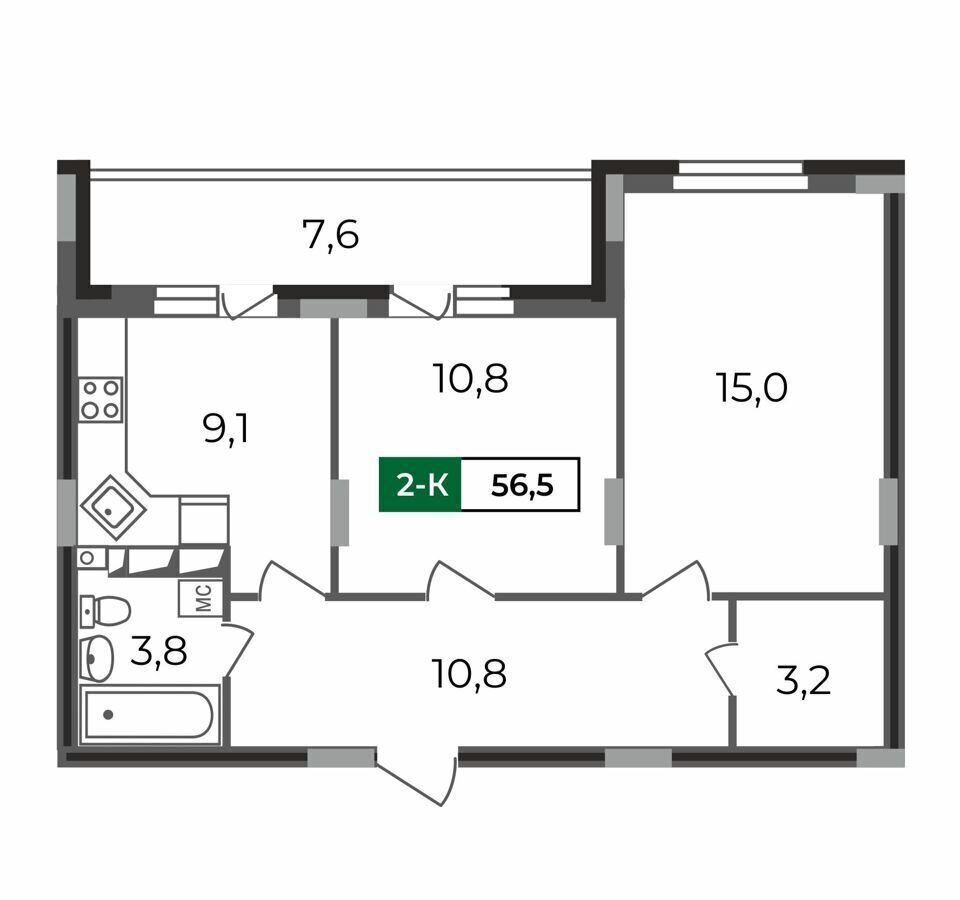 квартира г Владимир р-н Октябрьский б-р Сталинградский 7 фото 1