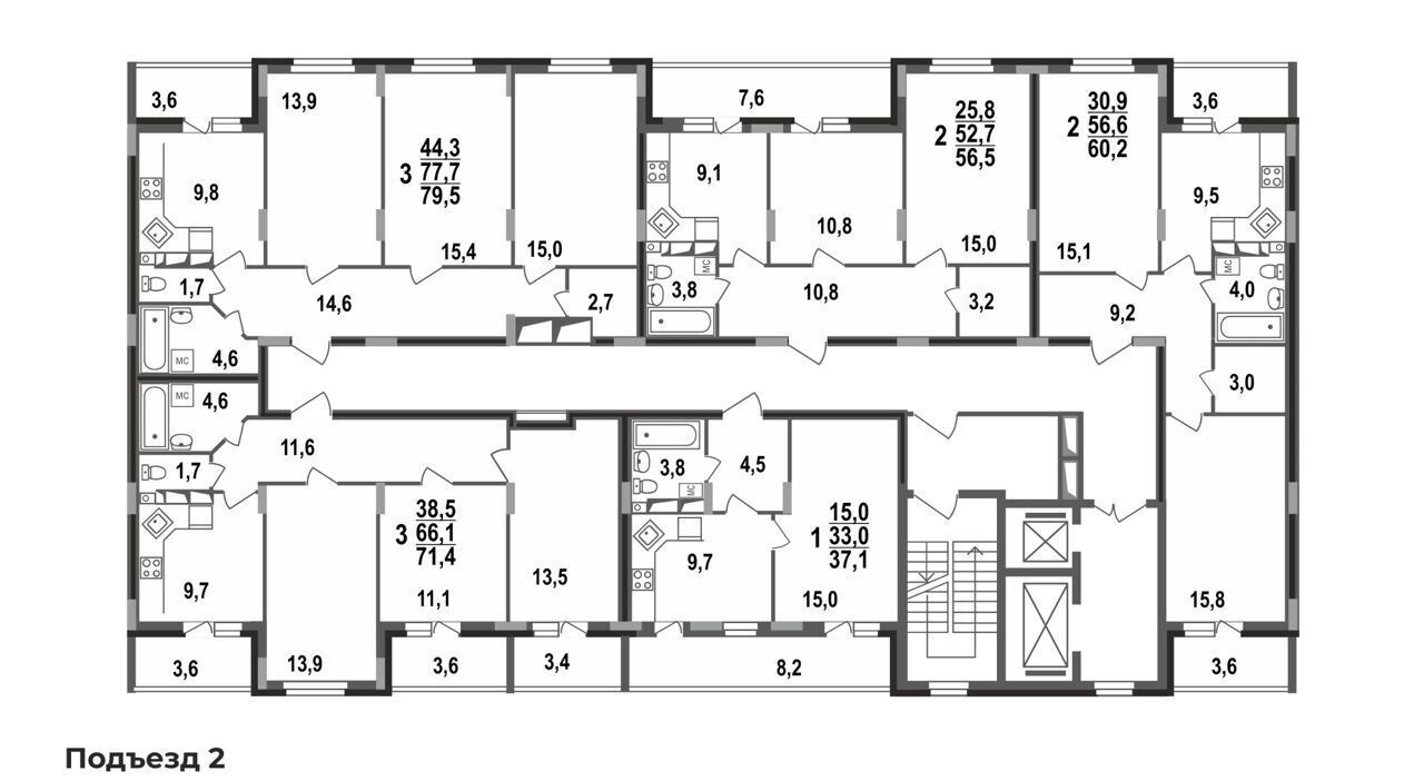 квартира г Владимир р-н Октябрьский б-р Сталинградский 7 фото 18