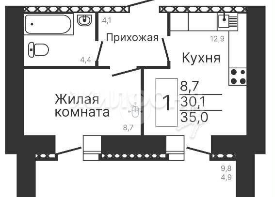 квартира г Благовещенск ул Рабочая 62 фото 1