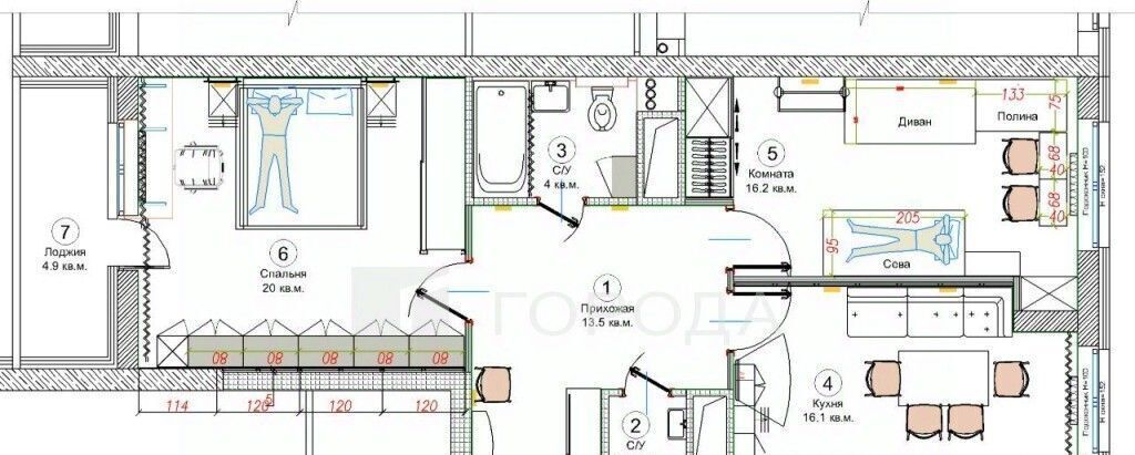 квартира г Москва метро Новокосино ш Носовихинское 27 Московская область, Реутов фото 12