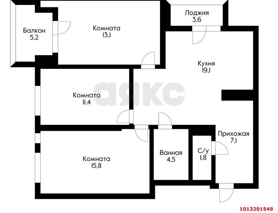 квартира г Краснодар р-н Карасунский микрорайон Гидростроителей ул им. Снесарева 10 фото 1