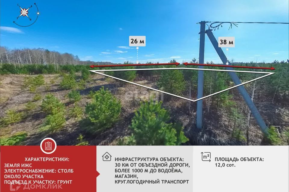 земля р-н Нижнетавдинский д Московка 6-я линия фото 1