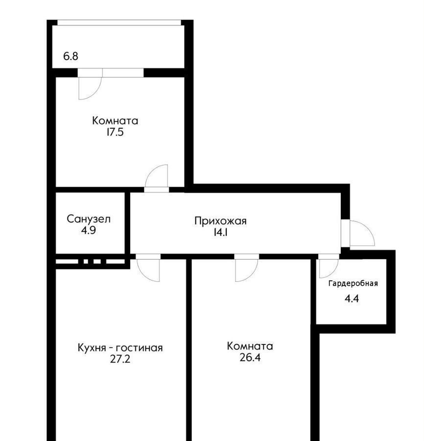 квартира г Краснодар р-н Центральный ул им. Ломоносова 97 фото 10