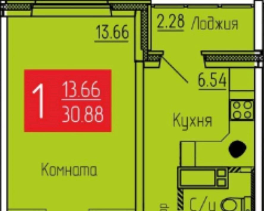 квартира г Курган мкр 5-й п Заозерный жилрайон, 35Б фото 23