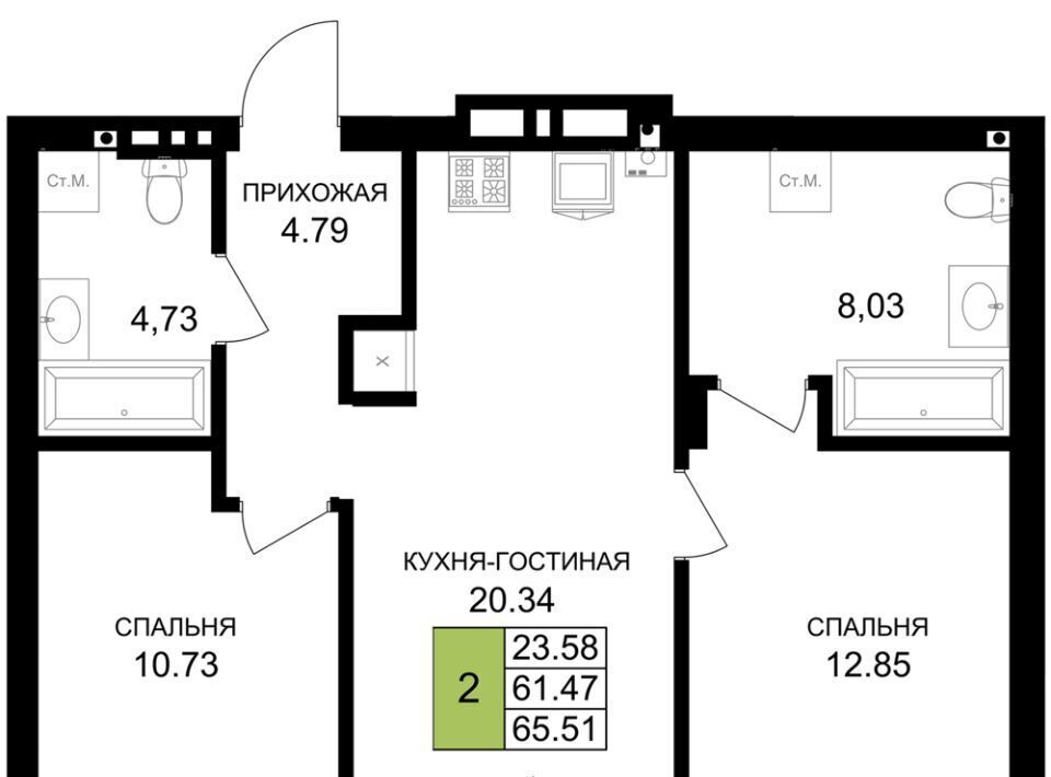 квартира р-н Гурьевский г Гурьевск ЖК «Включи» фото 1