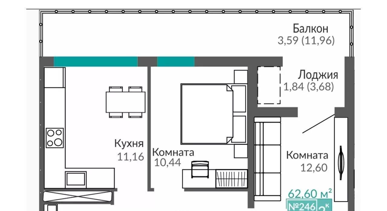 квартира г Симферополь р-н Киевский Крымская Роза фото 6