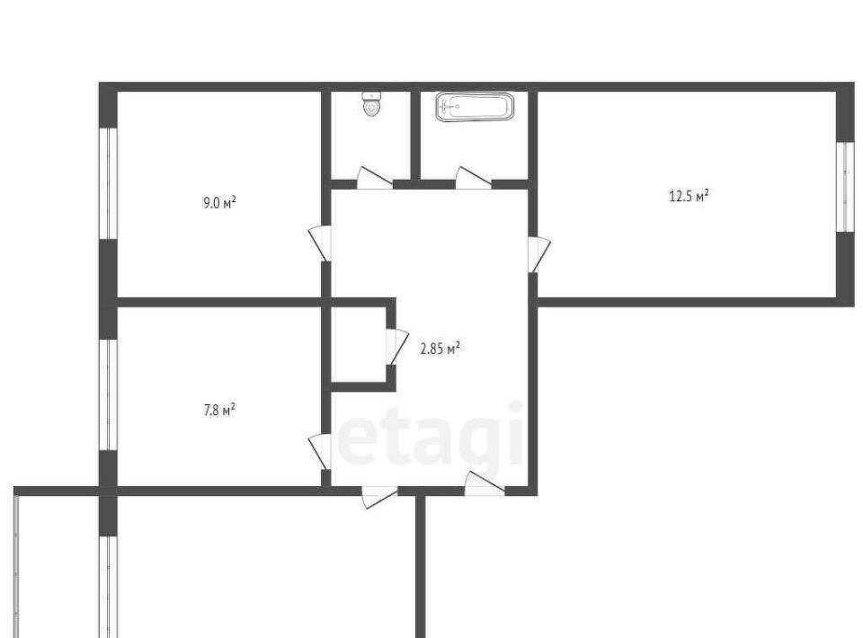 квартира г Кемерово р-н Ленинский пр-кт Комсомольский 53 фото 18