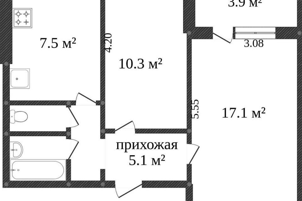 квартира г Комсомольск-на-Амуре ул Пирогова 25 городской округ Комсомольск-на-Амуре фото 5