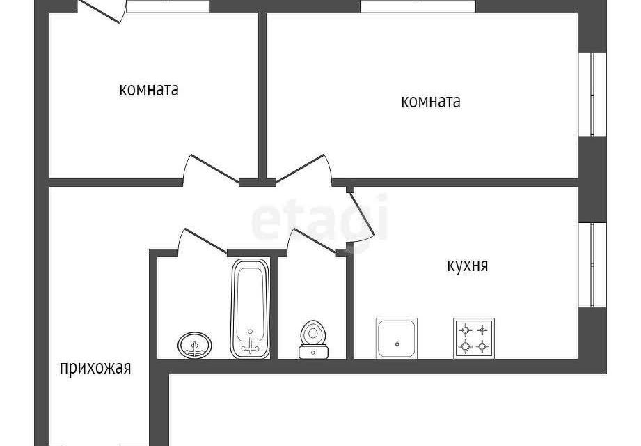 квартира р-н Емельяновский п Солонцы ул Дубовицкого 2 Солонцовский сельсовет фото 10