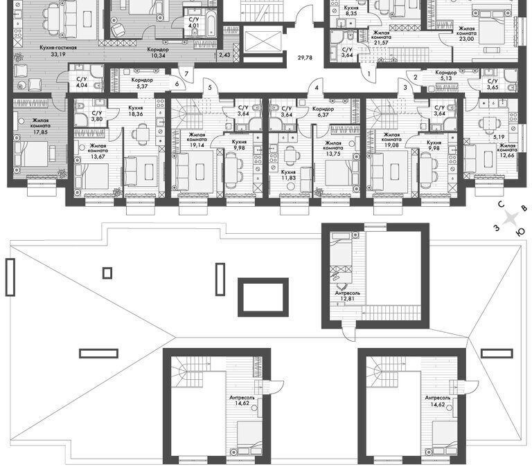 квартира г Казань метро Северный Вокзал ЖК «Форест» посёлок Октябрьский фото 3