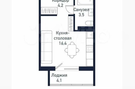 квартира п Западный р-н мкр Притяжение ул имени ефрейтора Потехина 2 фото 3