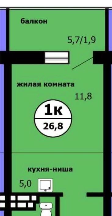 квартира г Красноярск р-н Ленинский Завода СК, Садоводческое товарищество Химик фото 1