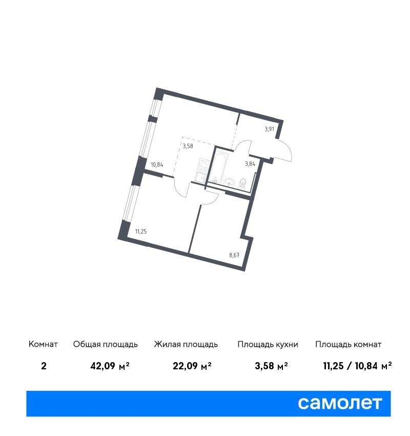 квартира г Москва метро Ховрино Молжаниновский ЖК Молжаниново к 4 фото 1