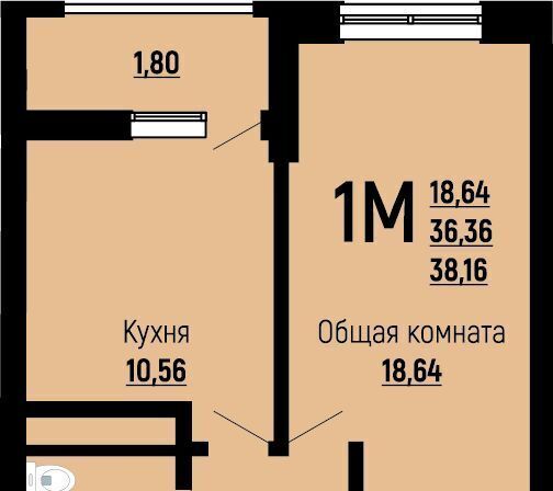 квартира г Краснодар р-н Прикубанский Славянский микрорайон ул Заполярная 39к/7 фото 1