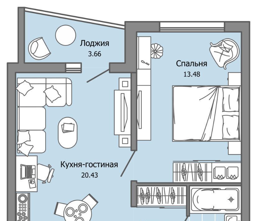 квартира г Ульяновск р-н Засвияжский микрорайон «Юго-Западный» 1 Ультраград жилой комплекс фото 1