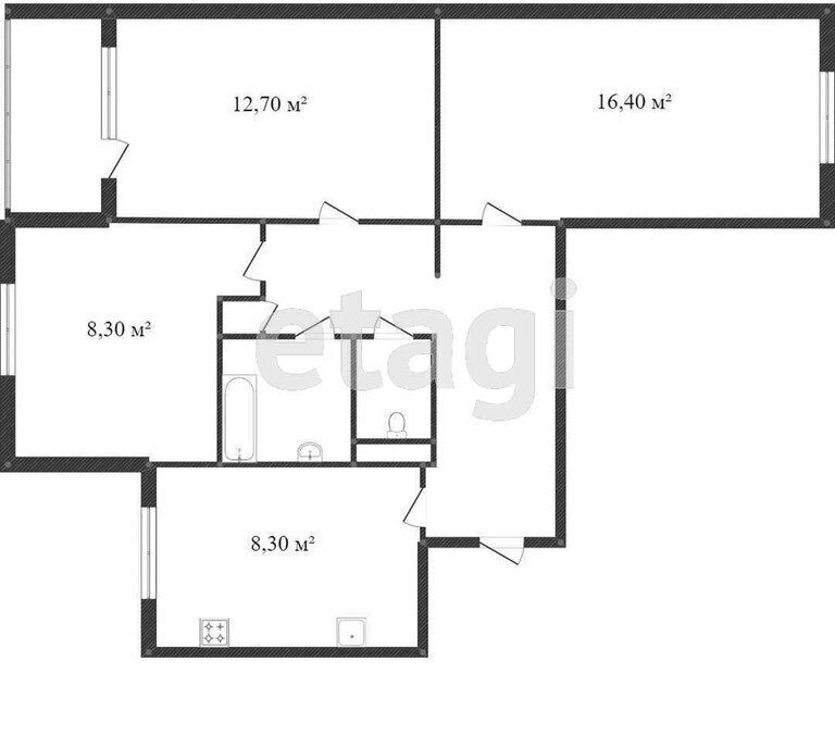 квартира р-н Яковлевский г Строитель ул 5 Августа 2 фото 25