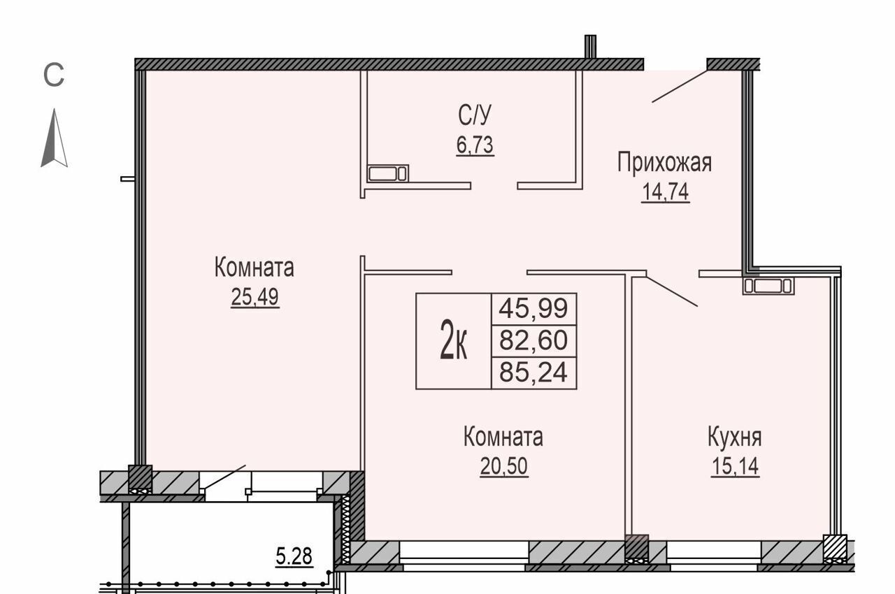 квартира г Ярославль р-н Кировский наб Которосльная 1 ЖК Ривьера парк фото 2