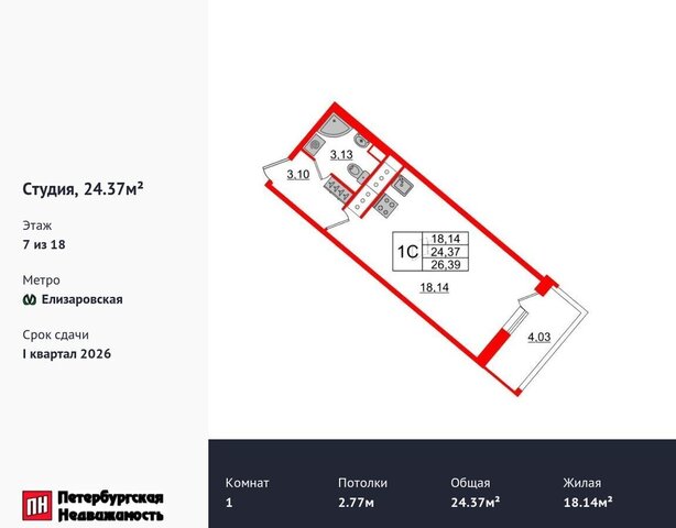 метро Елизаровская р-н Невский наб Октябрьская корп. 4. 2 фото