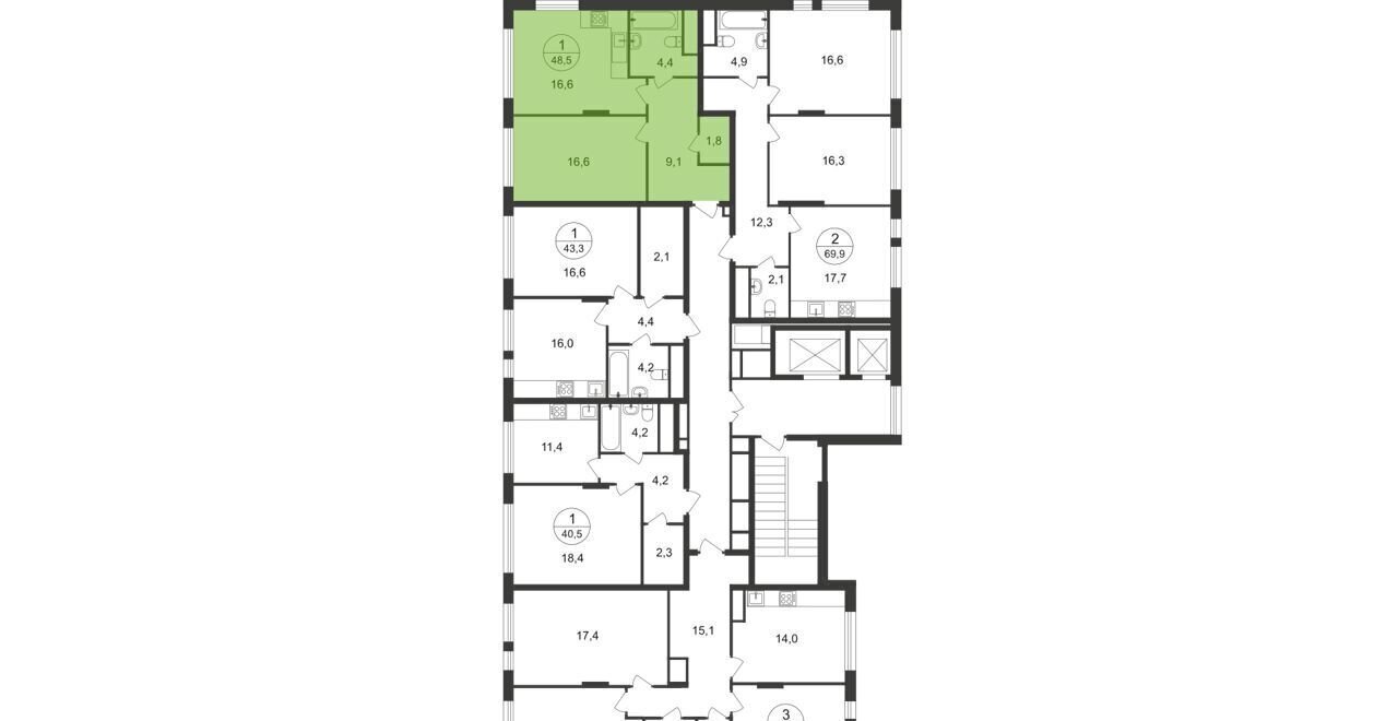 квартира г Москва метро Рассказовка ул. Василия Аксёнова, д. 4 фото 11