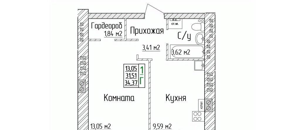 квартира р-н Ярославский п Ивняки Ивняковское с/пос фото 1