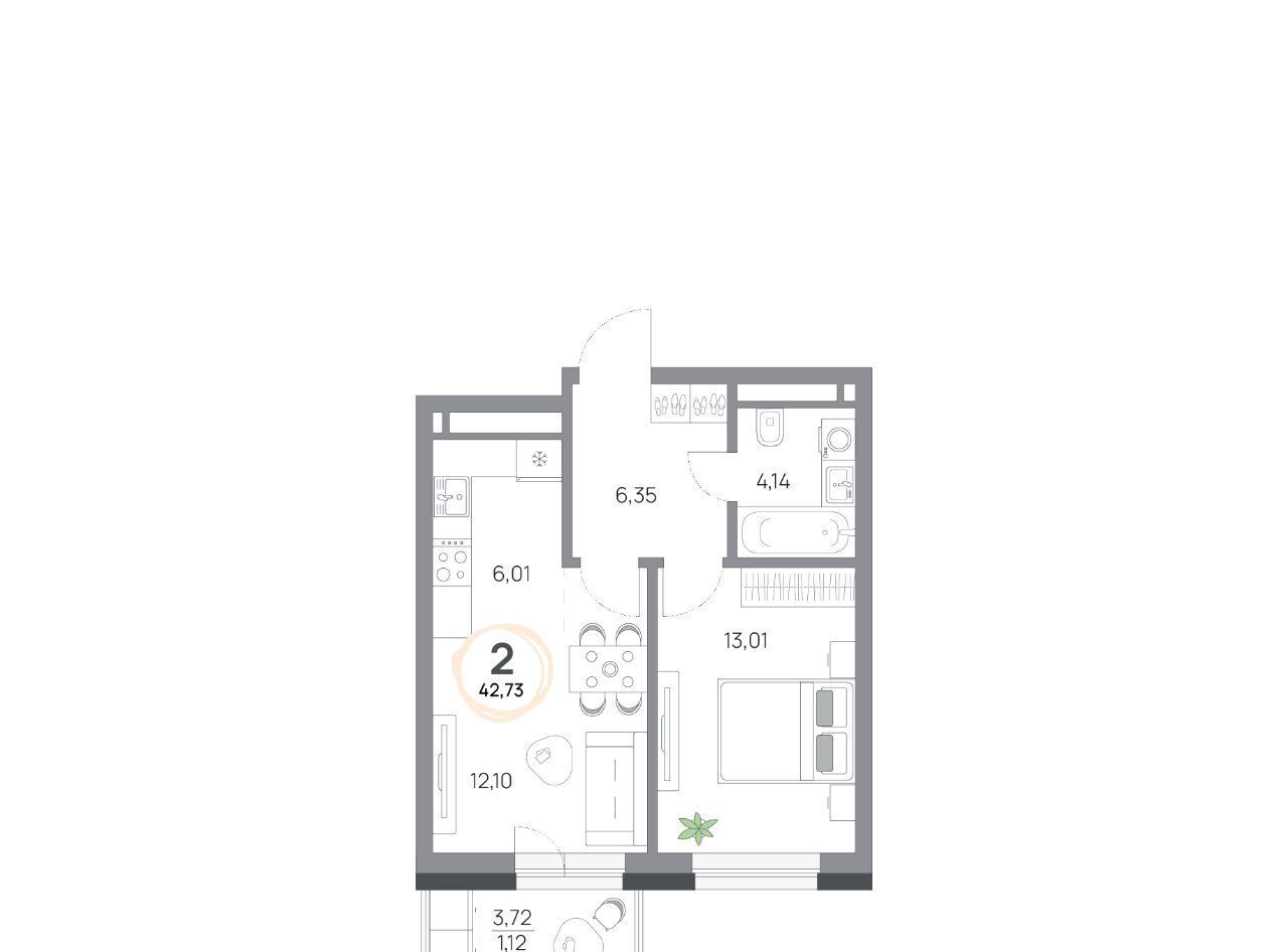 квартира г Красноярск р-н Октябрьский ул Азовская 1/1 фото 1