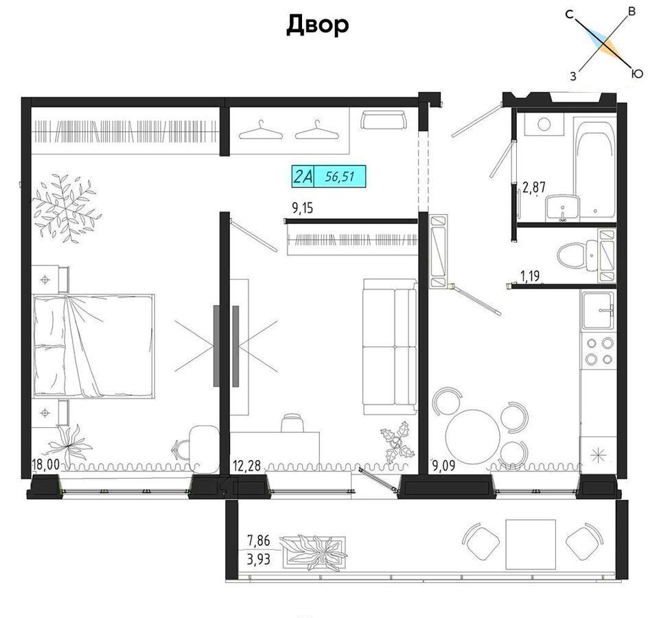 квартира г Томск р-н Октябрьский тракт Иркутский 185 стр. Б фото 1