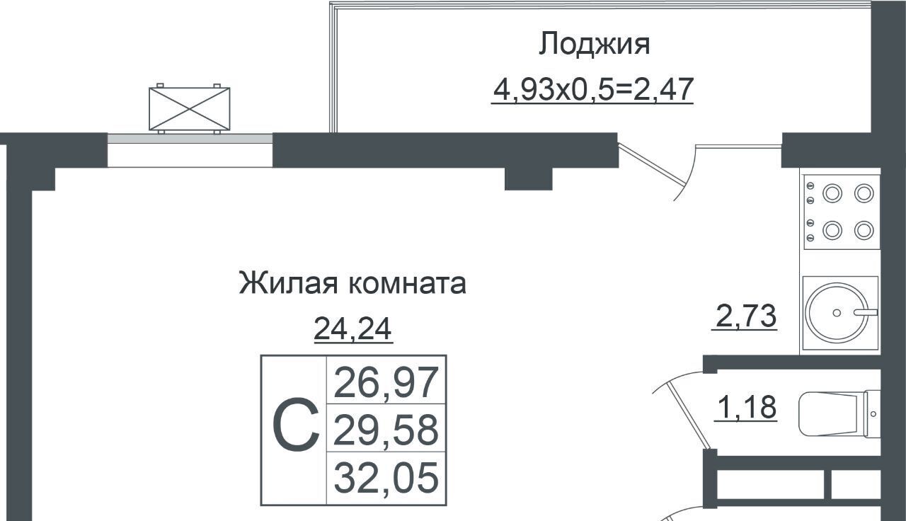 квартира г Краснодар р-н Прикубанский ЖК «Европа-Сити» фото 1