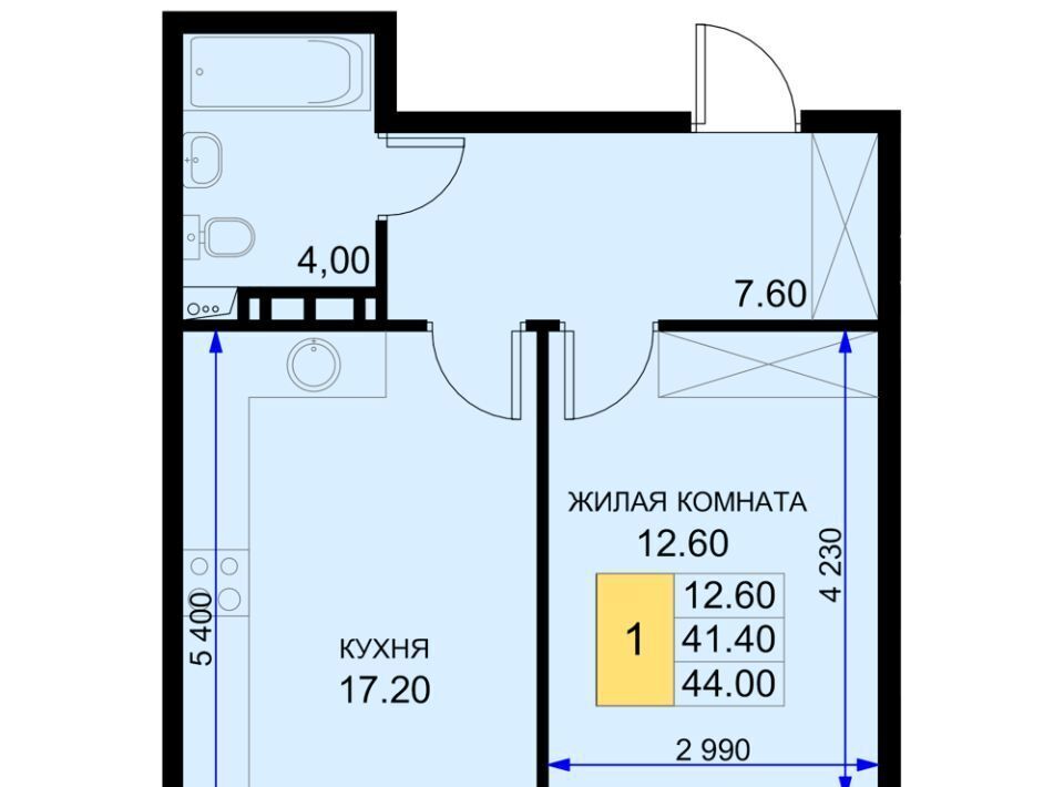 квартира р-н Динской п Южный ул Екатерининская 5к/2 Южно-Кубанское с/пос фото 1