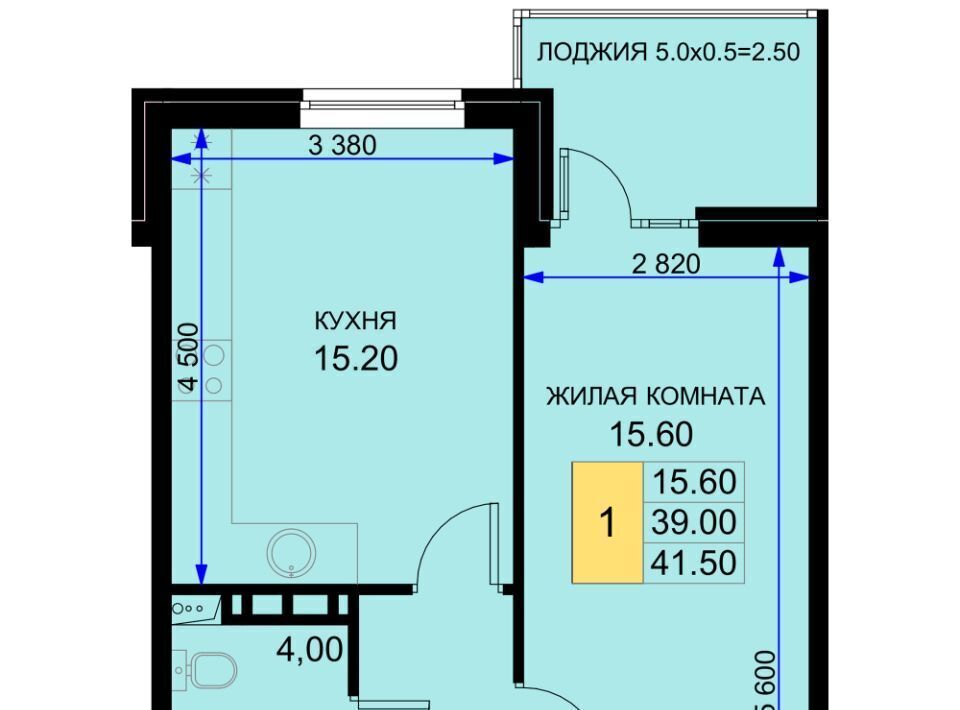 квартира р-н Динской п Южный ул Екатерининская 5к/2 Южно-Кубанское с/пос фото 1