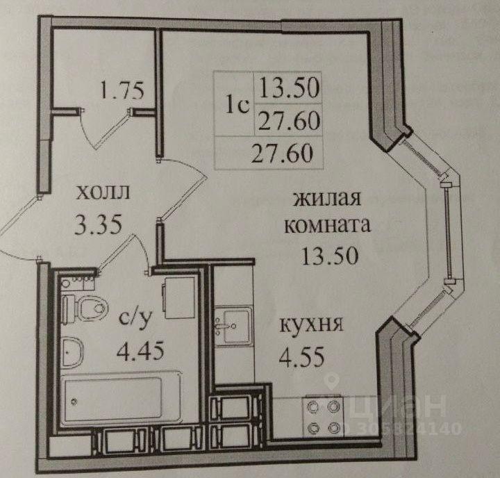 квартира р-н Выборгский Санкт-Петербург, Парголово, Толубеевский проезд, 20 к 1 фото 17