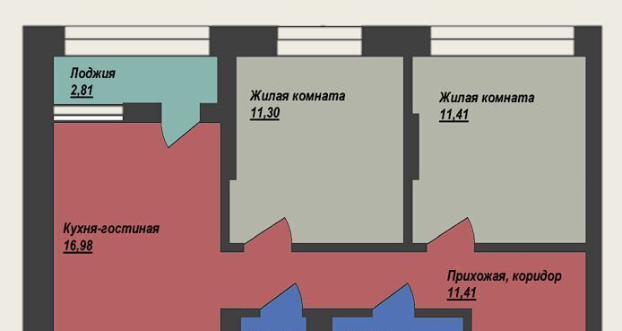 квартира г Ханты-Мансийск ул Объездная 57 ЖК «Квартал на Объездной» фото 1