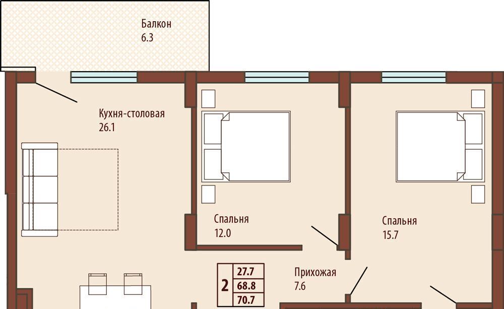 квартира р-н Светлогорский г Светлогорск ул Ольховая 19к/3 фото 1