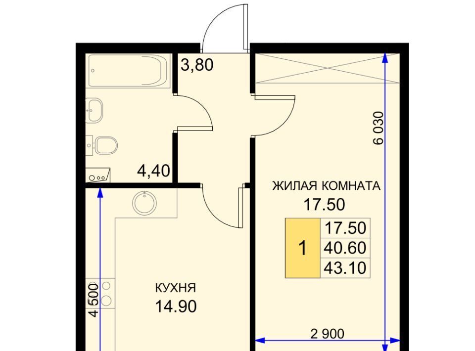 квартира р-н Динской п Южный ул Екатерининская 5к/2 Южно-Кубанское с/пос фото 1