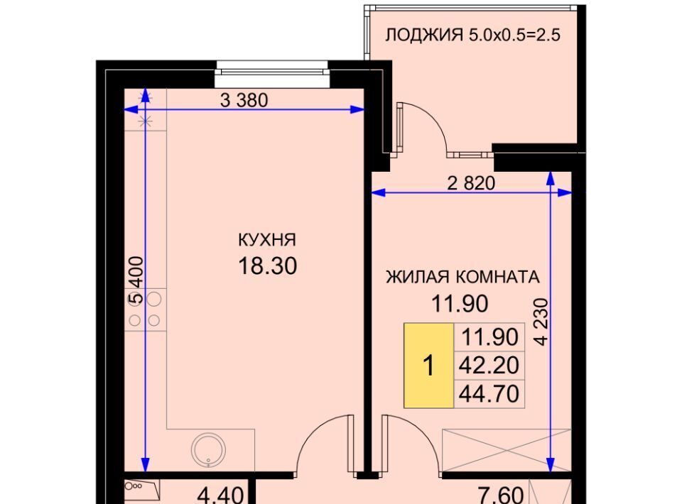 квартира р-н Динской п Южный ул Екатерининская 5к/1 Южно-Кубанское с/пос фото 1