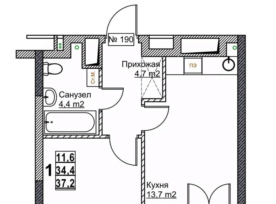 квартира г Нижний Новгород р-н Канавинский Стрелка Мещерское Озеро ЖК «Гранд Квартал Бетанкур» жилрайон, 1-й мкр фото 1