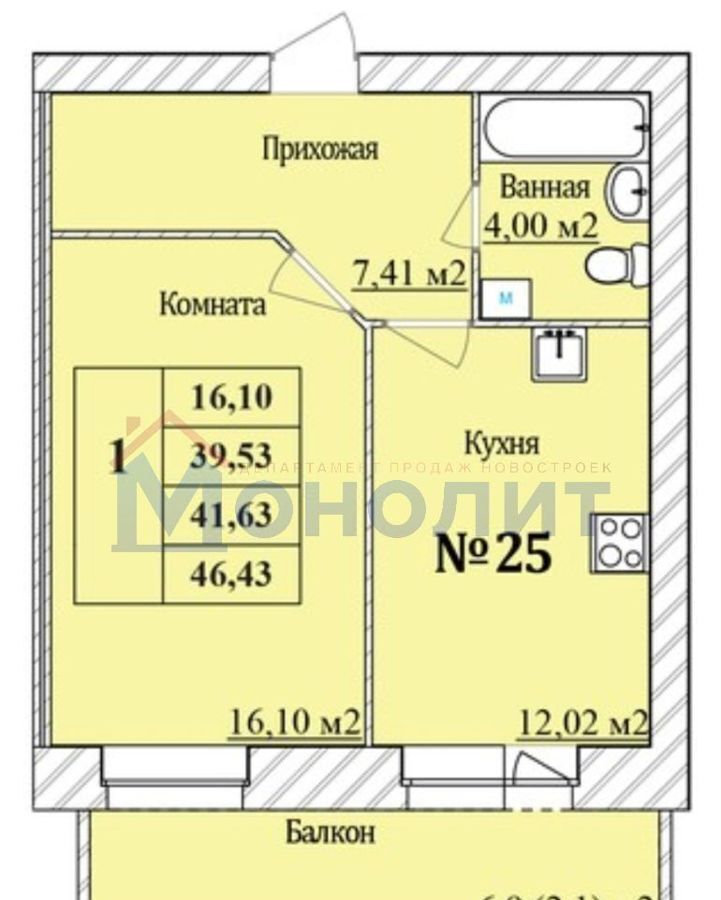 квартира г Ярославль п Парижская Коммуна р-н Дзержинский 1 этап фото 2