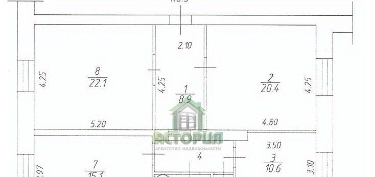 квартира г Красноярск р-н Октябрьский ул Баумана 14 фото 8