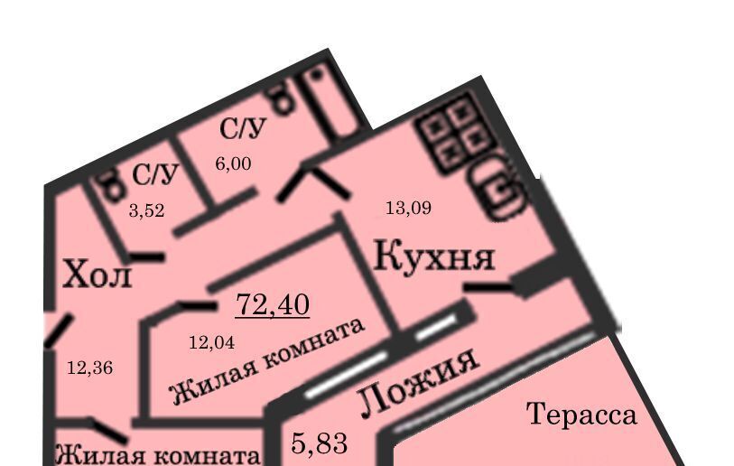 квартира г Калининград р-н Центральный ул Генерал-фельдмаршала Румянцева 7 фото 1