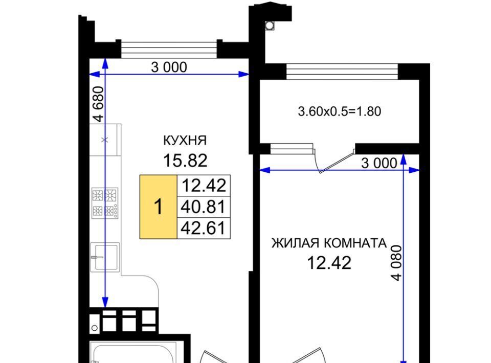 квартира г Новороссийск р-н Южный микрорайон 5-я Бригада фото 1