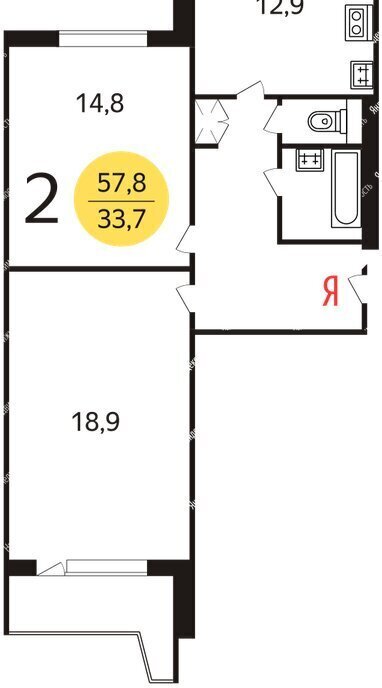 квартира г Москва метро Зябликово проезд Гурьевский 17к/1 фото 1