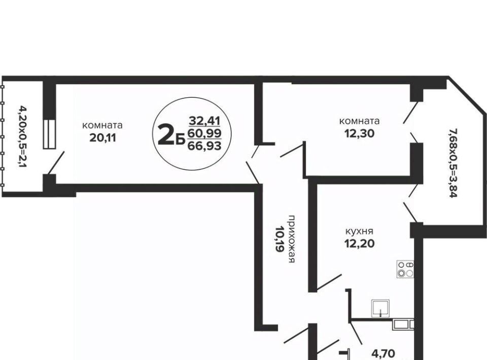 квартира г Краснодар р-н Прикубанский ул Российская 257/7 1 фото 1