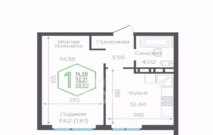 квартира г Краснодар р-н Центральный ул Обрывная 131/1 фото 2