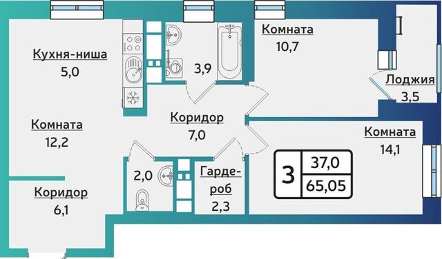 квартира р-н Устиновский Аэропорт ул Новаторов 2 корп. 1 фото