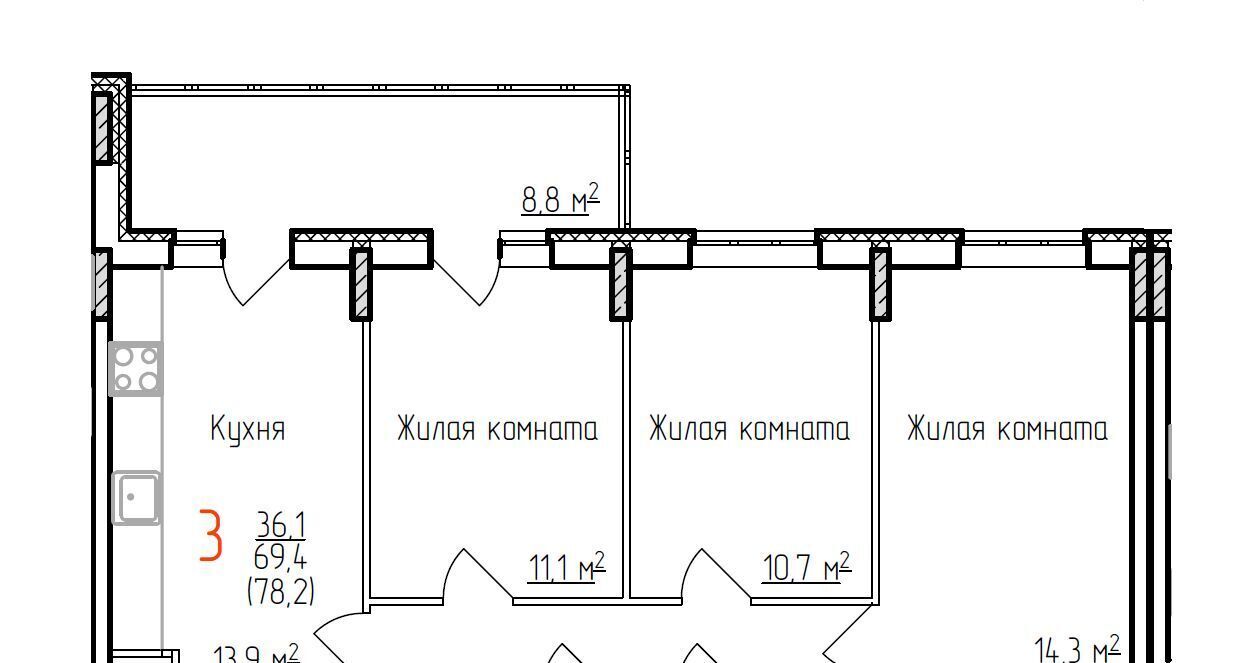 квартира г Владимир р-н Фрунзенский ул Добросельская 180 фото 1