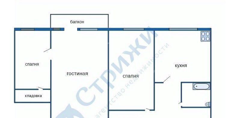 квартира г Челябинск р-н Калининский ул Кудрявцева 4 фото 14