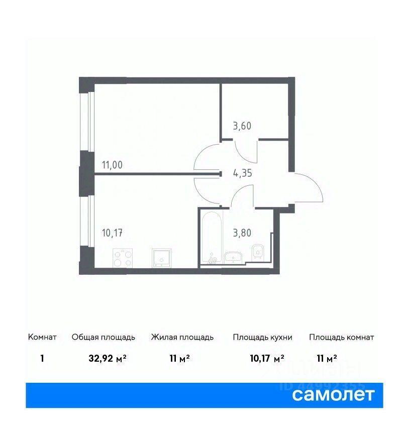 квартира г Москва ЮАО тер МКАД 26-й километр, Московская область фото 1