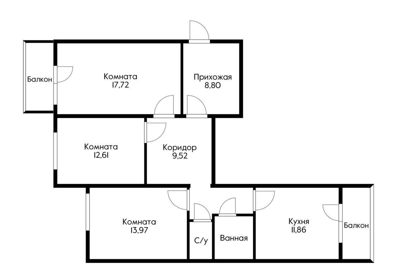 квартира г Краснодар р-н Карасунский ул Симферопольская 56 фото 20