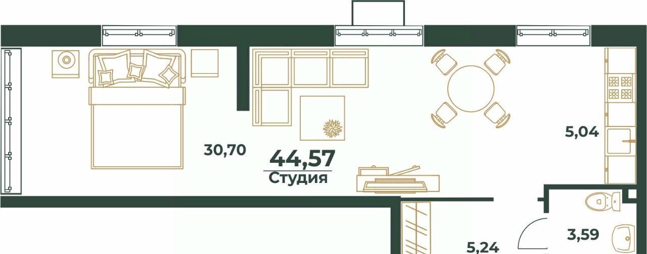 квартира г Хабаровск р-н Индустриальный Южный микрорайон ул Малиновского фото 1