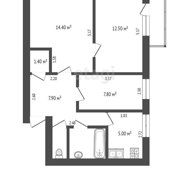 квартира г Чита ул Каларская 2б фото 16