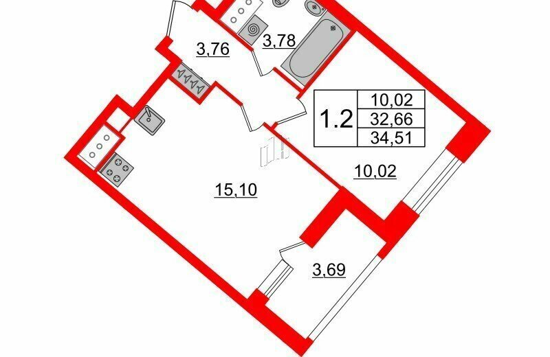 квартира г Санкт-Петербург метро Ломоносовская р-н Невский ЖК Пульс Премьер фото 1